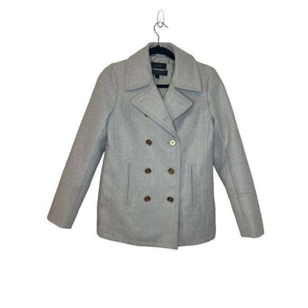 J‎ Crew Women’s Wool Cashmere Peacoat in Gray Size 4